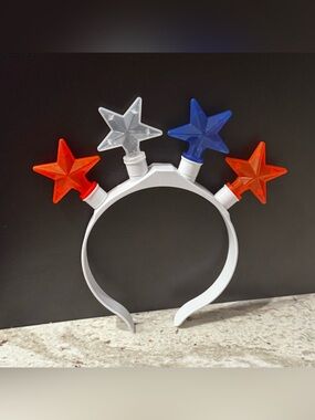 Patriotic Star Light-Up Headband in Red, White, Blue